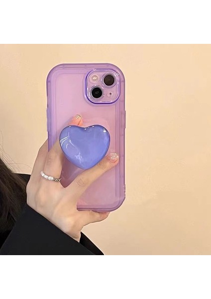 Pembe Sevimli 3D Parlak Aşk Kalp Telefon Soket Tutucu Parmak Kavrama Tok Braketi iPhone 14PRO Samsung Evrensel Katlanır Stand Griptok (Yurt Dışından) modelleri