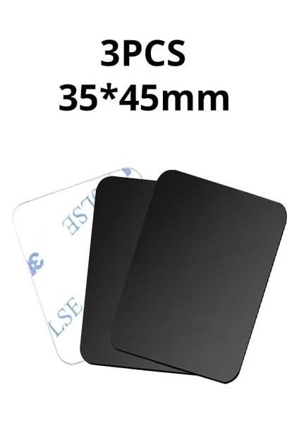 3 Adet Siyah 35X45 Ince Metal Plaka Manyetik Araç Telefonu Tutucu Için Evrensel Demir Sac Disk Etiket Montaj Cep Telefonu Mıknatıs Standı Akıllı Telefon Için (Yurt Dışından)