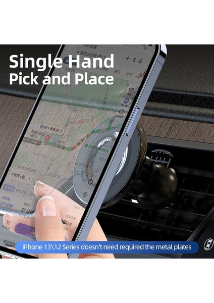 Tip-D Araç Telefonu Tutucusu Magsafe ile Uyumlu, iphone 13 14 Için 360 Derece Dönebilen Kontrol Paneli Manyetik Telefon Tutucu (Yurt Dışından) fiyatları