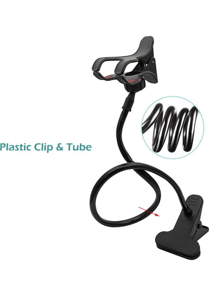 Kırmızı Evrensel Tembel Cep Telefonu Boynu Standı Tutucu Stentler Esnek Yatak Masası Masa Klip Braketi Telefon Için Esnek Tutucu Kol (Yurt Dışından) indirimleri