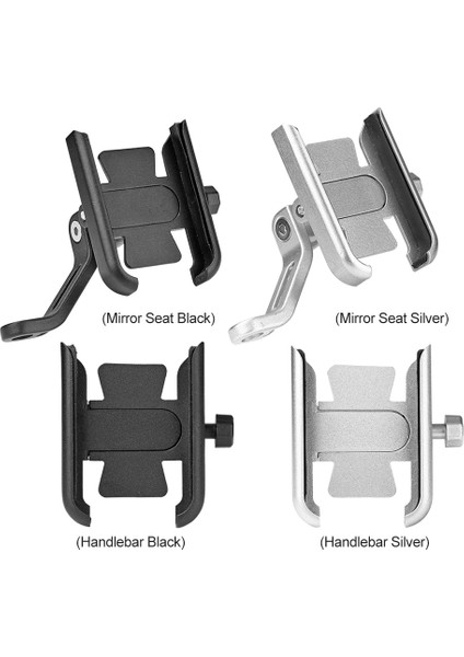 Bisiklet Için Siyah Alüminyum Alaşımlı Motosiklet Bisiklet Telefon Tutucu Gps Braketi Cep Telefonu Standı Moto Dikiz Aynası Gidon Montajı Xiaomi IPhone Için (Yurt Dışından)
