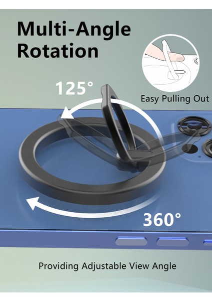 56A-BLK-IP13 iPhone 13 12 Için Mini Manyetik Telefon Zil Tutucu Magsafe Aksesuarları Ayarlanabilir Parmak Yüzük Tutma Yeri ve Mıknatıs Kılıfla Uyumlu Stand (Yurt Dışından) modelleri