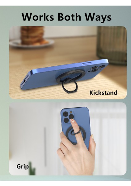 56A-BLK-IP13 iPhone 13 12 Için Mini Manyetik Telefon Zil Tutucu Magsafe Aksesuarları Ayarlanabilir Parmak Yüzük Tutma Yeri ve Mıknatıs Kılıfla Uyumlu Stand (Yurt Dışından) indirimleri