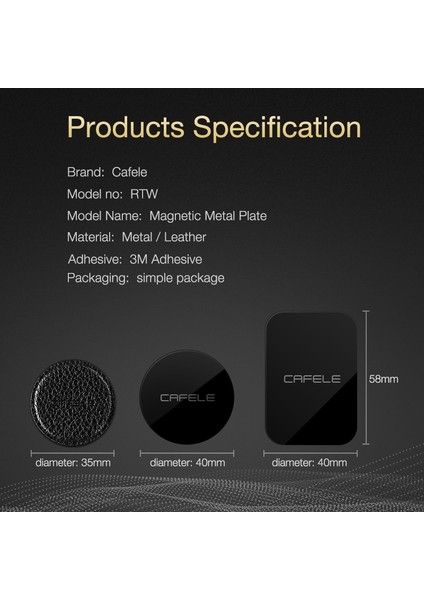 1 Yuvarlak Cafele Metal Plaka Araç Telefonu Tutucu Manyetik Disk Telefon Standı Demir Sac Mıknatıs Çelik Levha Etiket Telefon Için Yapışkanlı Çubuk (Yurt Dışından) fırsatları