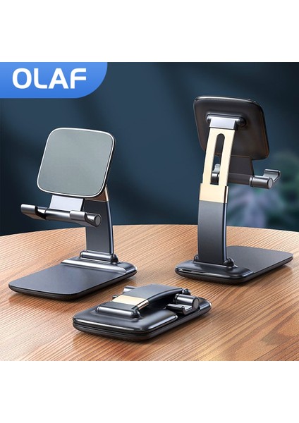 Katlanabilir Beyaz Katlanabilir Metal Masaüstü Cep Telefonu Standı iPad iPhone 13 x Akıllı Telefon Desteği Tablet Masası Cep Telefonu Taşınabilir Tutucu Braketi (Yurt Dışından)