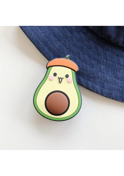 Avokado Turuncu Sevimli 3D Karikatür Çiçek Kedi Paw Cep Telefonu Standı iPhone Samsung Huawei Xiaomi Için Streç Braketi Parmak Yüzük Tutucu (Yurt Dışından)
