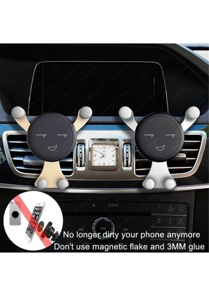Ayı Gümüş Araç Telefonu Tutucu Montaj Standı Gps Desteği iPhone 13 12 11 Pro Xiaomi Huawei Samsung Araç Hava Firar Evrensel Akıllı Telefon Braketi (Yurt Dışından) fiyatları