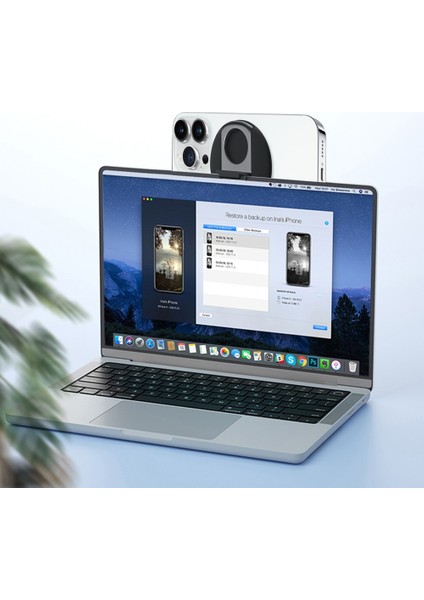 Beyaz Ayarlanabilir Süreklilik Kamera Montaj Braketi Manyetik Cep Telefonu Halka Destek Tutucu Masaüstü Ios 16.0 MacBook Için iPhone 14 (Yurt Dışından) indirimleri