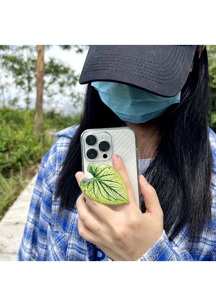Leaf-07 Soket Katlanır Kavrama Tok Pretty Yaprak Akrilik Telefon Tutucu IPHONE13 Evrensel Telefon Braketi (Yurt Dışından) fırsatları
