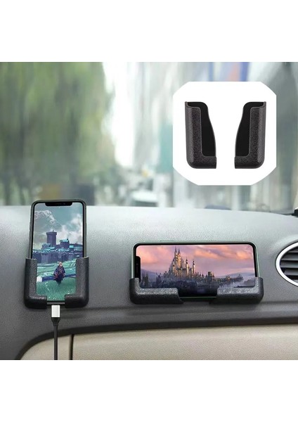 04 1 Paket Yeni Çok Fonksiyonlu Telefon Tutucu Arabalar Için Duvara Monte Kendinden Yapışkanlı Etiket Duvar Kancaları Cep Telefonları Standı Otomatik Depolama (Yurt Dışından) modelleri