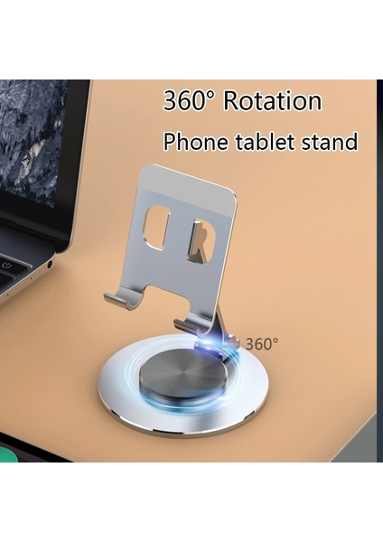 Stil Gümüş-4 360° Döndürme Metal Masa Cep Telefonu Tutucu iPhone iPad Xiaomi Için Standı Ayarlanabilir Masaüstü Tablet Tutucu Masa Cep Telefonu Standı (Yurt Dışından) fiyatları