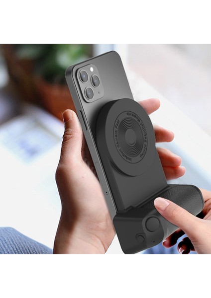 Temel Siyah 3'ü 1 Arada Kamera Tutucu Kavrama Şarjı Çok Fonksiyonlu Manyetik Selfie Fotoğraf Braketi Bluetooth Uyumlu Android/ios Için Anti-Shake (Yurt Dışından) indirimleri