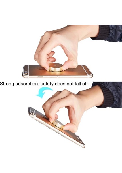 Siyah Evrensel Manyetik Cep Telefonu Tutucu Araba Standı Mıknatıs Cep Telefonu Braketi Araba Manyetik Tutucu Samsung iPhone 14 13 Xiaomi (Yurt Dışından) modelleri