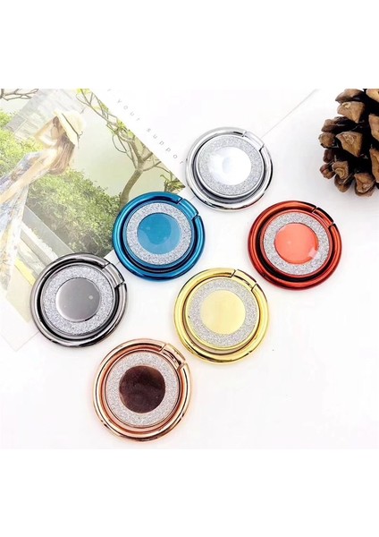 D-Altın 360 Derece Mobil Popüler Mıknatıslı Telefon Tutucu iPhone x 8 7 Metal Parmak Telefon Standı Samsung S9 Telefon Mıknatıs Ca (Yurt Dışından) indirimleri