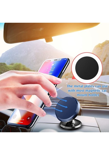 1 Adet 6 Adet Metal Plaka Disk Manyetik Araç Telefonu Tutucu Sac Demir Etiket Araç Telefonu Için Montaj Mıknatıslı Cep Telefonu Standı (Yurt Dışından) fırsatları