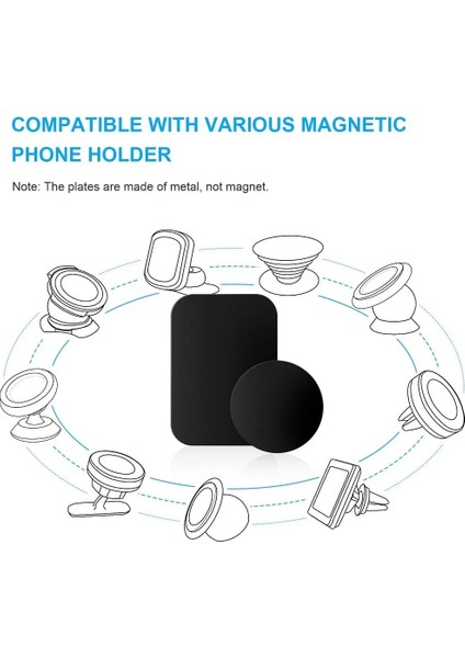 1 Adet 6 Adet Metal Plaka Disk Manyetik Araç Telefonu Tutucu Sac Demir Etiket Araç Telefonu Için Montaj Mıknatıslı Cep Telefonu Standı (Yurt Dışından) indirimleri