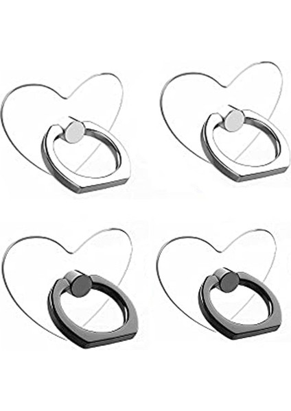 4 Renk 7 Şeffaf Cep Telefonu Zil Tutucu Standı 360° Derece Döndürme Şeffaf Parmak Kavrama Kickstand Uyumlu Iphone'lar Veya Telefon Kılıfı (Yurt Dışından)