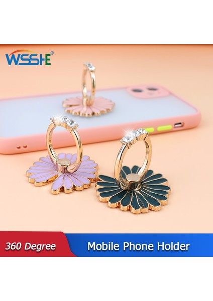 Pembe 360 Derece Metal Parmak Yüzük Akıllı Telefon Çiçekler Destek Telefon Cep Telefonu Tutucu Iphone 11 12 Pro Max Akıllı Telefon Için Standı (Yurt Dışından) fiyatları