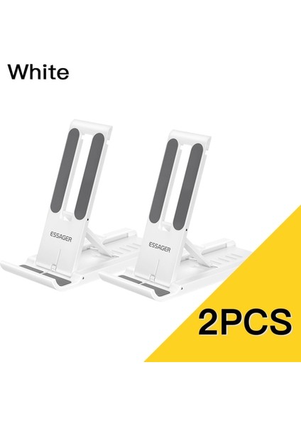 2pcs Beyaz Tutucu Essager Katlanabilir Masaüstü Tutucu Taşınabilir Mini Moblie Telefon Standı IPHONE14 13 Pro Max iPad Xiaomi Masa Braketi Taşınabilir Stand (Yurt Dışından)