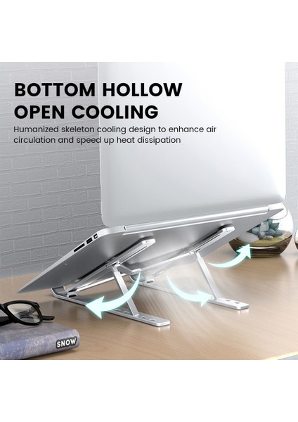 Gri Alüminyum Ayarlanabilir Yükseklik Dizüstü Bilgisayar Standı Katlanır Braket Dizüstü Bilgisayar Standı MacBook Air Pro Için, Asus Hp Surface Lenovo 5-15,6" (Yurt Dışından) indirimleri