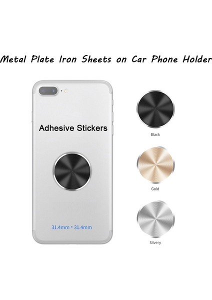 002 Kaplama Alüminyum Alaşımlı Etiket Manyetik Araç Tutucu Üzerinde Huawei Manyetik Levha Için Montaj Mıknatıs Tutucu Samsung iPhone (Yurt Dışından) modelleri