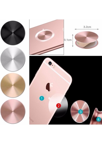 002 Kaplama Alüminyum Alaşımlı Etiket Manyetik Araç Tutucu Üzerinde Huawei Manyetik Levha Için Montaj Mıknatıs Tutucu Samsung iPhone (Yurt Dışından) indirimleri