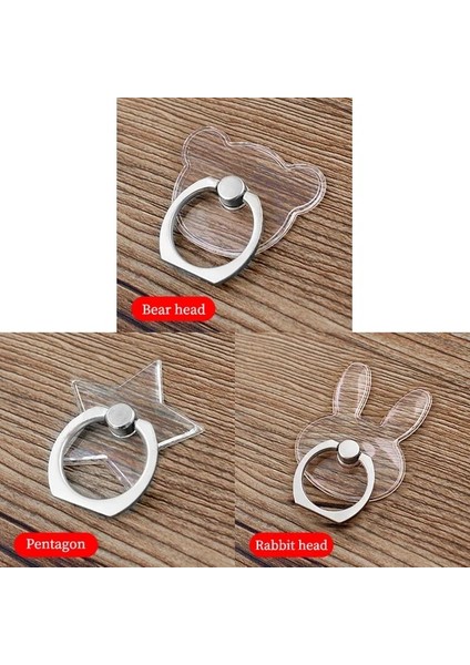 C-6 Evrensel Stent Cep Telefonu Tutucu Standı Parmak Yüzük Manyetik Sevimli Cep Akıllı Telefon Için Şeffaf Tutucu iphone Xs Max 8 (Yurt Dışından)