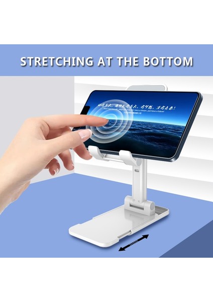 S188 Beyaz Olaf Katlanabilir Tablet Cep Telefonu Masaüstü Telefon iPad iPhone Samsung Için Standı Masa Tutucu Ayarlanabilir Braket Akıllı Telefon Standı (Yurt Dışından)