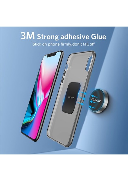 1 Kare ve 1 Yuvarlak Uslıon Metal Plaka Disk Mıknatıslı Araç Telefonu Tutucu Demir Sac Etiket Manyetik Mobil Stand Montaj Otomobil Adsorpsiyon Yeni (Yurt Dışından) fırsatları