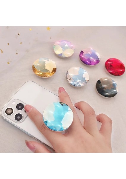 Kırmızı Kat Elmas Cep Telefonu Halka Tutucu Parmak Kavrama Halkası Mobil Genişleyen Telefon Tutucu iphone Tutucu Stand Braketi (Yurt Dışından) fiyatları