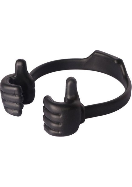 Siyah Telefon Standı Ayarlanabilir Silikon Evrensel Masa Tutucu Cep Telefonu Tablet Döner Braket iPhone 13 Samsung Huawei iPad Mini (Yurt Dışından)