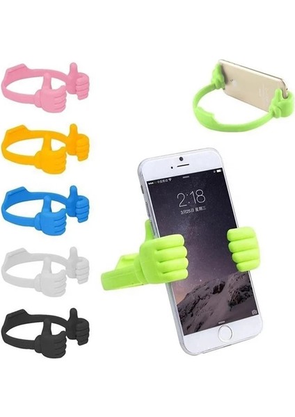 Siyah Telefon Standı Ayarlanabilir Silikon Evrensel Masa Tutucu Cep Telefonu Tablet Döner Braket iPhone 13 Samsung Huawei iPad Mini (Yurt Dışından) modelleri