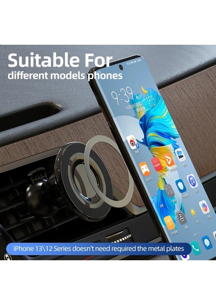 Tip-B Henzarne Manyetik Araç Montajı iPhone 12/13/ Pro/12 Max/12 Mini/magsafe Kılıfı ile Uyumlu Güçlü Mıknatıslı Hava Firar Telefon Tutucu (Yurt Dışından) fırsatları