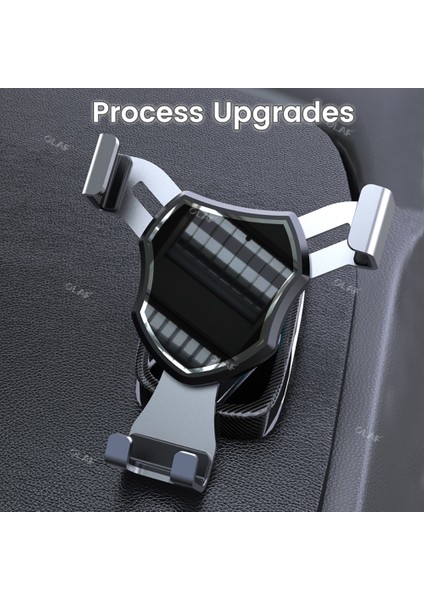Ayna Tarzı Siyah Yerçekimi Araç Telefonu Tutucu Araba Araç Montaj Klip Braketi Hava Çıkışı Cep Telefonu Standı Gps Desteği iPhone 12 13 Pro Xiaomi 12 (Yurt Dışından) fiyatları
