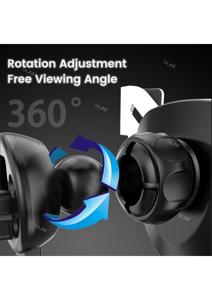 Ayna Tarzı Siyah Yerçekimi Araç Telefonu Tutucu Araba Araç Montaj Klip Braketi Hava Çıkışı Cep Telefonu Standı Gps Desteği iPhone 12 13 Pro Xiaomi 12 (Yurt Dışından) indirimleri