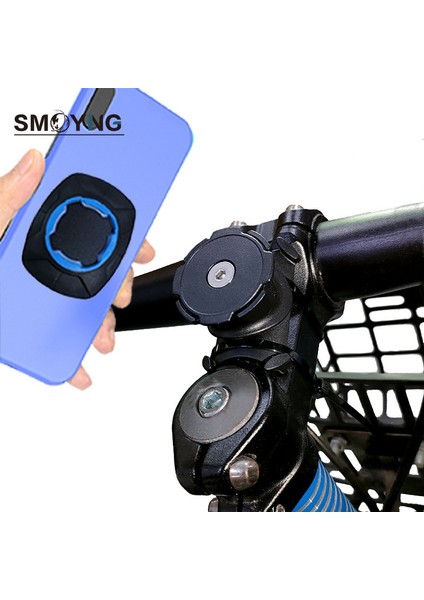 1 Takım Mavi 1 Yama Smoyng Güvenlik Kilidi Motosiklet Bisiklet Telefon Tutucu Standı Ayarlanabilir Destek Mtb Bisiklet Gidon Montaj Braketi Xiaomi iPhone Için (Yurt Dışından) modelleri