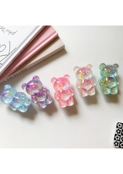 Mor 3D Sevimli Lazer Ayı Cep Telefonu Tutucu Kavrama Tok Braketi Cep Telefonu Desteği Griptok Masaüstü Telefon Parmak Standı Katlanır Mobil Tutucu (Yurt Dışından) indirimleri