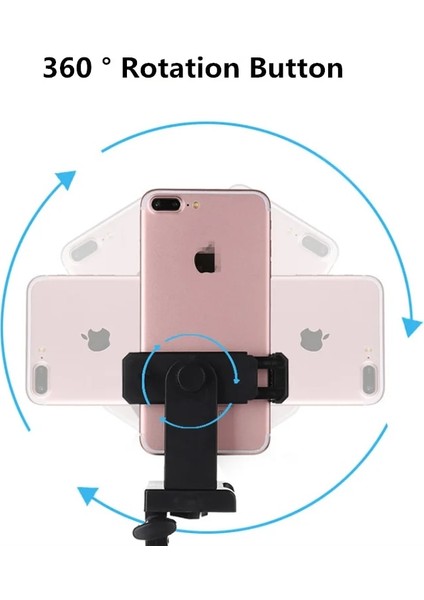 Tip 2 Evrensel Telefon Klipsi 1/4 "vida Tripod Kafa Telefon Tutucu Standı Tripod Monopod Tutucu Braketi 360 Derece iPhone Samsung Için (Yurt Dışından)