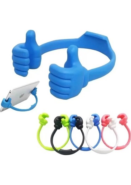 Yeşil Başparmak Yukarı Cep Telefonu Tutucu, Ayarlanabilir Plastik Telefon Standı, iPhone Xiaomi Samsung Için Çok Renkli Taşınabilir Masaüstü Standı (Yurt Dışından) indirimleri