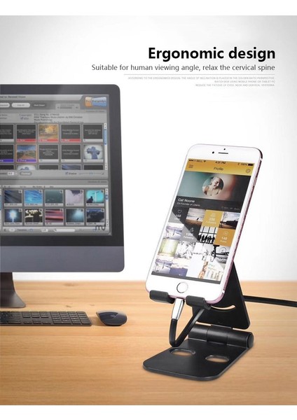 Beyaz Ryra Cep Telefonu Ayarlanabilir Raf Plastik Koltuk Masaüstü IPAD Tablet Şarj Tabanı Çift Tutucu Tembel Insanlar Masaüstü Standı (Yurt Dışından)