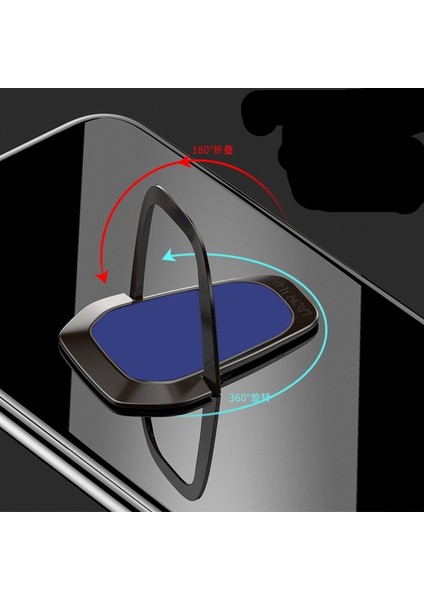 Kırmızı Metal Parmak Iş Yüzük Evrensel Cep Telefon Tutucu 360 Derece Dönme Parmak Yüzük Tutucu Manyetik Araç Braketi Standı (Yurt Dışından) modelleri