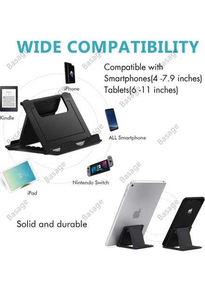 Beyaz Masa Ayarlanabilir Telefon Tutucu Braketi Masaüstü Standı ipad iPhone Samsung Xiaomi Huawei Katlanır Evrensel Cep Telefonu Standı (Yurt Dışından) modelleri