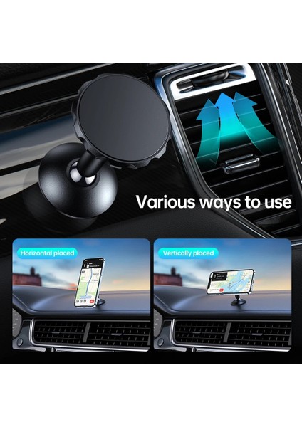 Gümüş-Uzun Aufu Manyetik Telefon Tutucu Araç Standı Mıknatıs Cep Telefonu Braketi Araba Manyetik Tutucu iPhone Için Telefon Için 12 Pro Max Samsung (Yurt Dışından) fırsatları