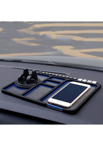 Mavi Araç Telefonu Tutucu Pano Kaymaz Telefon Standı Mat Otomatik Telefon Yastık Pvc Cep Telefonu Braketi Navigasyon Depolama Yastık (Yurt Dışından) fırsatları