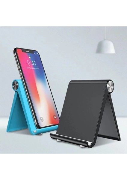 Blackb Katlanabilir Telefon Tutucu Standı Moblie Telefonu Desteği iPhone 13 12 11 Xiaomi Samsung Huawei Tablet Masası Cep Telefonu Tutucu Standı (Yurt Dışından) fiyatları