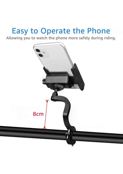 Gümüş 2021 Yeni Alüminyum Alaşım Bisiklet Telefon Tutucu Kaymaz Motosiklet Bisiklet Gidon iPhone Redmi Samsung Için Cep Cep Telefonu Standı (Yurt Dışından) fırsatları