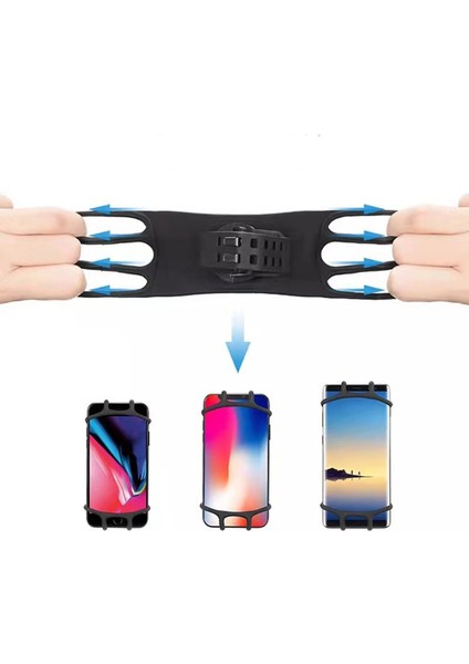 Siyah Yeni Tip Evrensel Bisiklet Cep Telefonu Tutucu Cep Cep Telefonu Gps Için Silikon Motosiklet Bisiklet Bisiklet Gidon Standı (Yurt Dışından) fiyatları