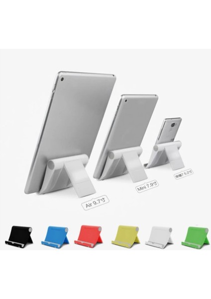 C11-BEYAZ Evrensel Katlanabilir Masa Telefonu Tutucu Montaj Standı Samsung S20 Artı Ultra Not 10 IPhone 11 Cep Telefonu Tablet Masaüstü Tutucu (Yurt Dışından)