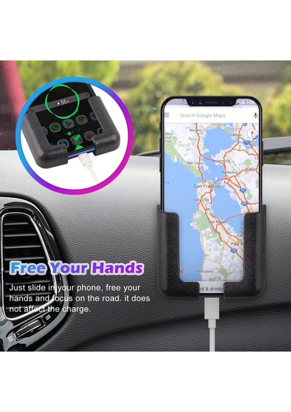 2 Adet Kendinden Yapışkanlı Araç Telefonu Tutucu Pano Mobil Tutucu Çok Fonksiyonlu Telefon Standı Montaj Braketi IPhone 14 Için Duvar Kanca Askısı (Yurt Dışından) modelleri