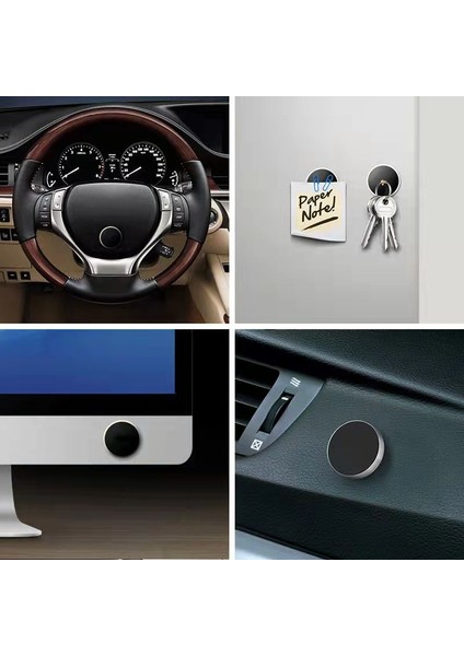 Siyah ve Gümüş Manyetik Araç Telefonu Tutucu Evrensel Telefon Tutucu Arabada iPhone Xiaomi Huawei Için Araba Akıllı Telefon Telefon Standı Dashboard Duvar Standı (Yurt Dışından) fiyatları